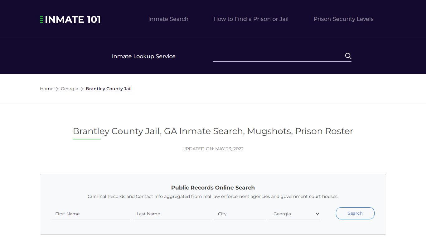 Brantley County Jail, GA Inmate Search, Mugshots, Prison ...